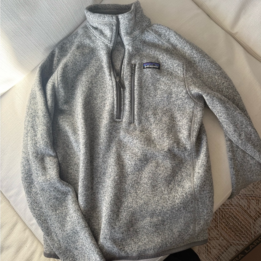 Patagonia Men's Zip-Up Sweater in Heather Gray